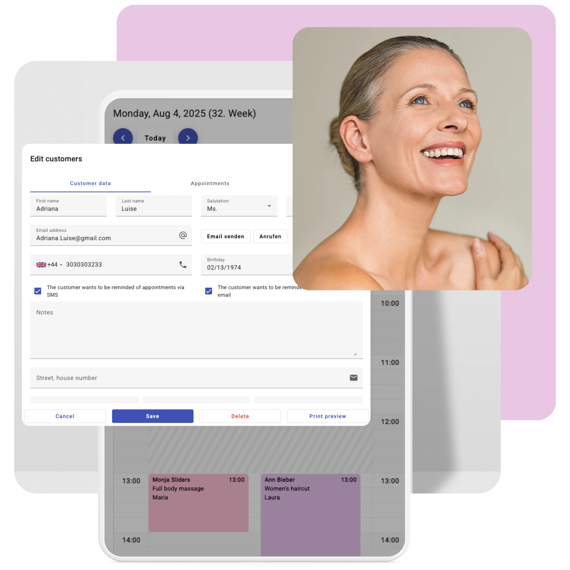 Digital client profile software for pedicurists and foot care studios