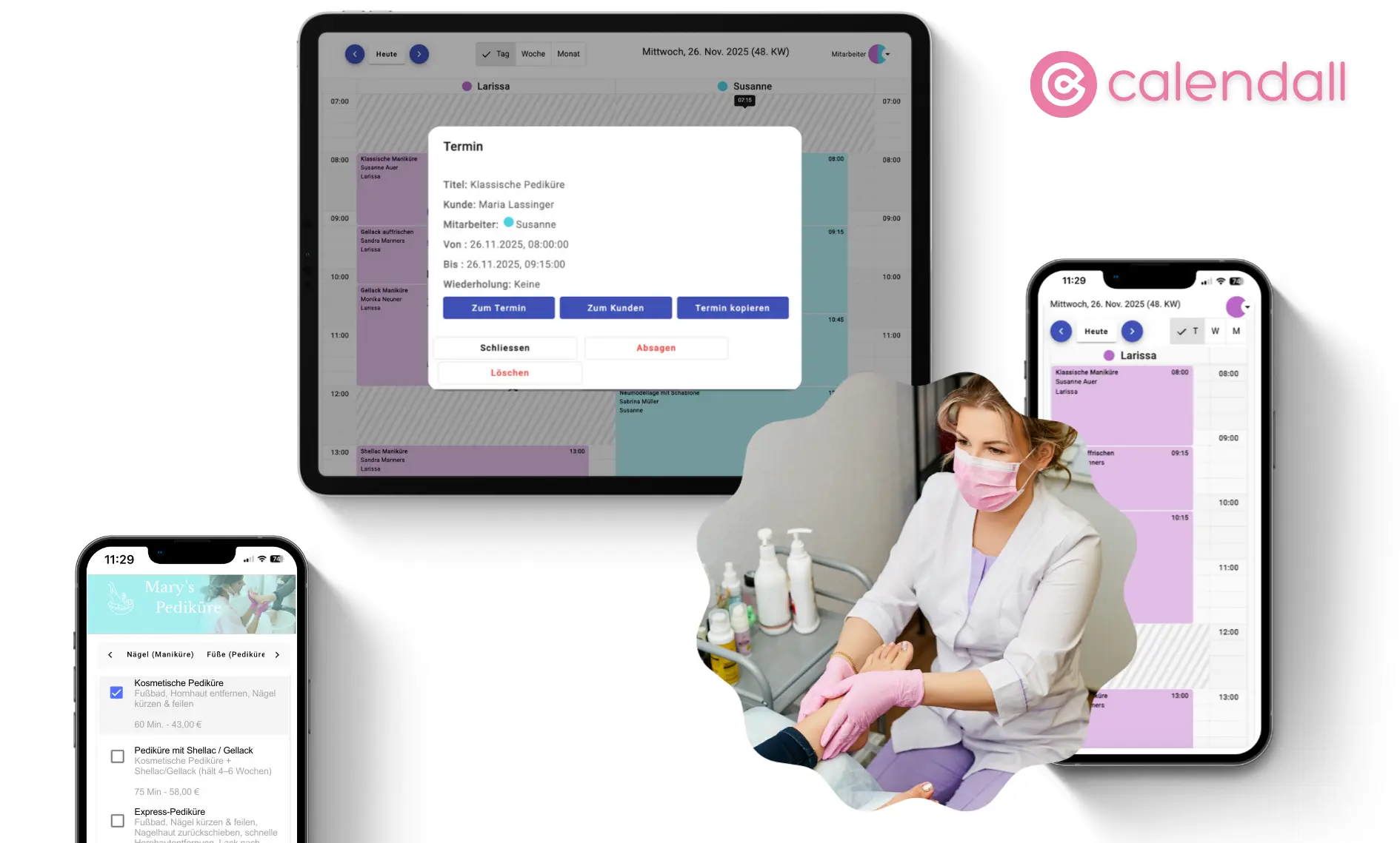 Calendall: Vorteile von Online-Terminbuchung und Software für Fußpfleger und Podolgen