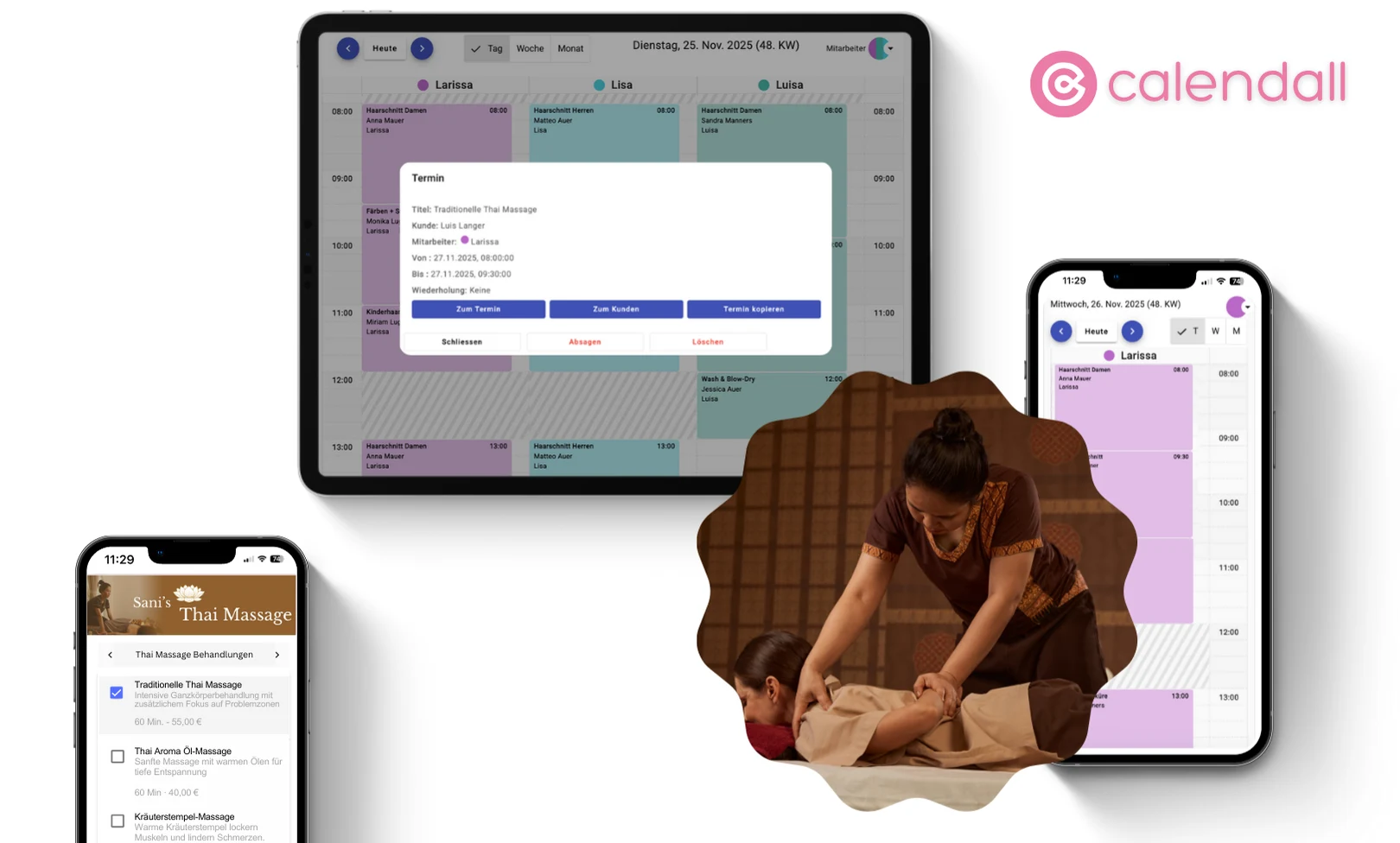 Calendall: Vorteile von Online-Terminbuchung und Software für Thai-Massagesalons