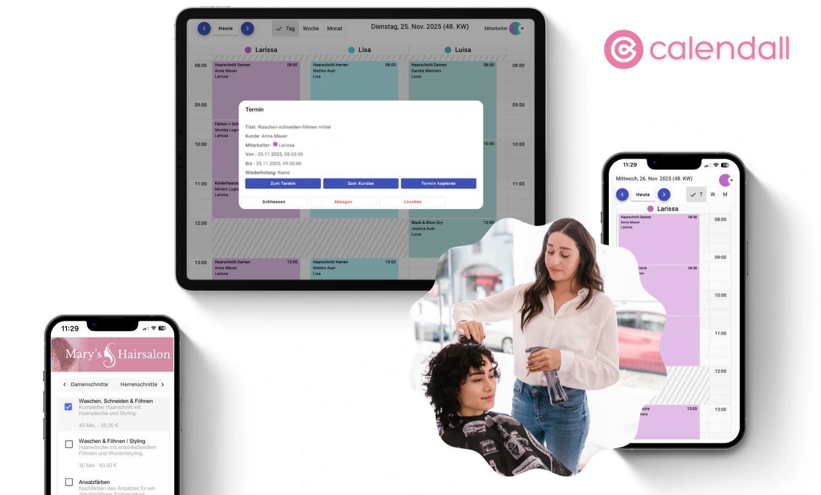Calendalll: Vorteile von Online-Terminbuchung und Software für Friseursalons
