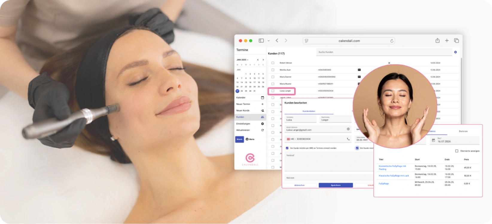 Digitale Kundenkartei App für Kosmetikerinnen zur Verwaltung von Kundendaten und Behandlungsverläufen