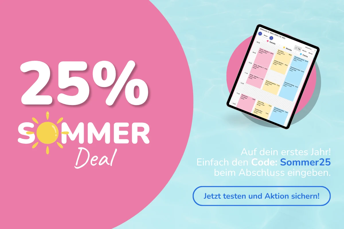 Sommeraktion: 25 % Rabatt auf dein erstes Jahr bei Calendall