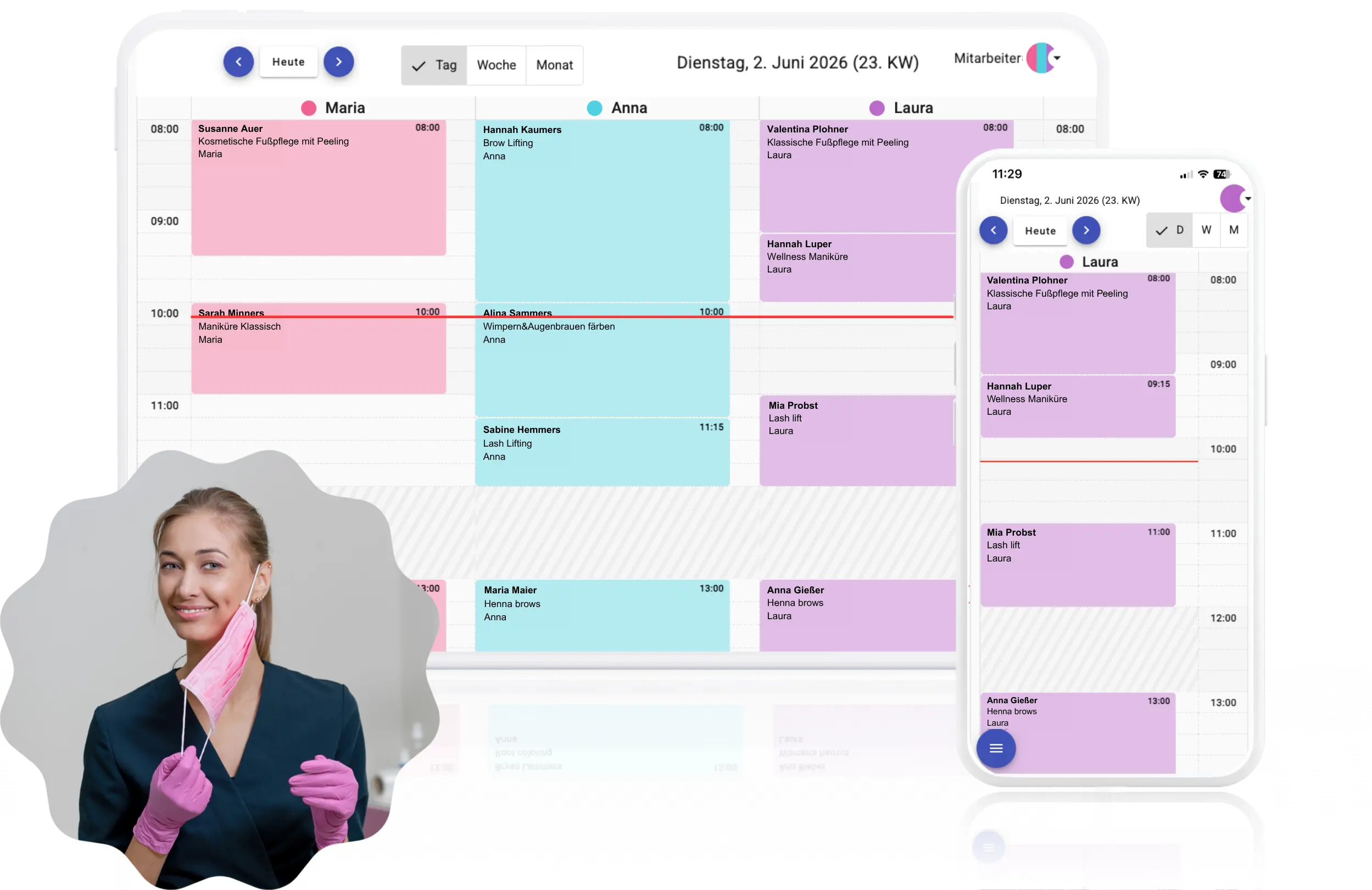 Terminplaner Software für Kosmetikstudios