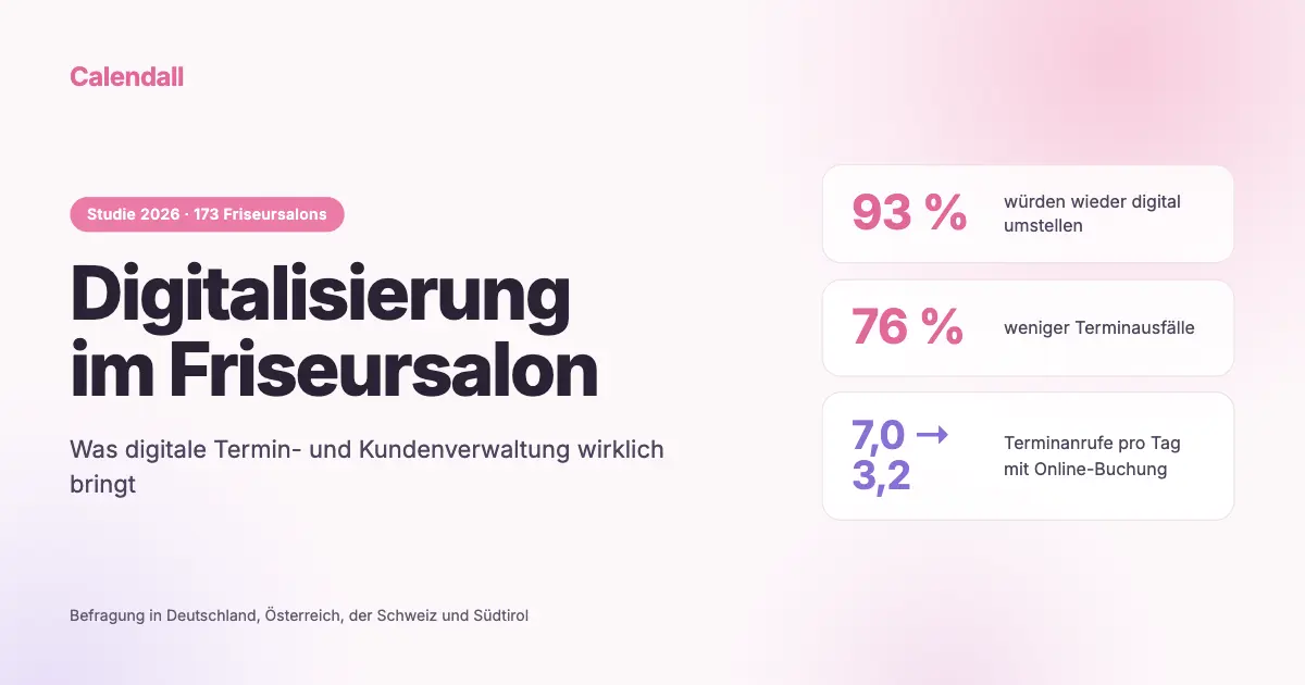 Studie Calendall Digitalisierung im Friseursalon